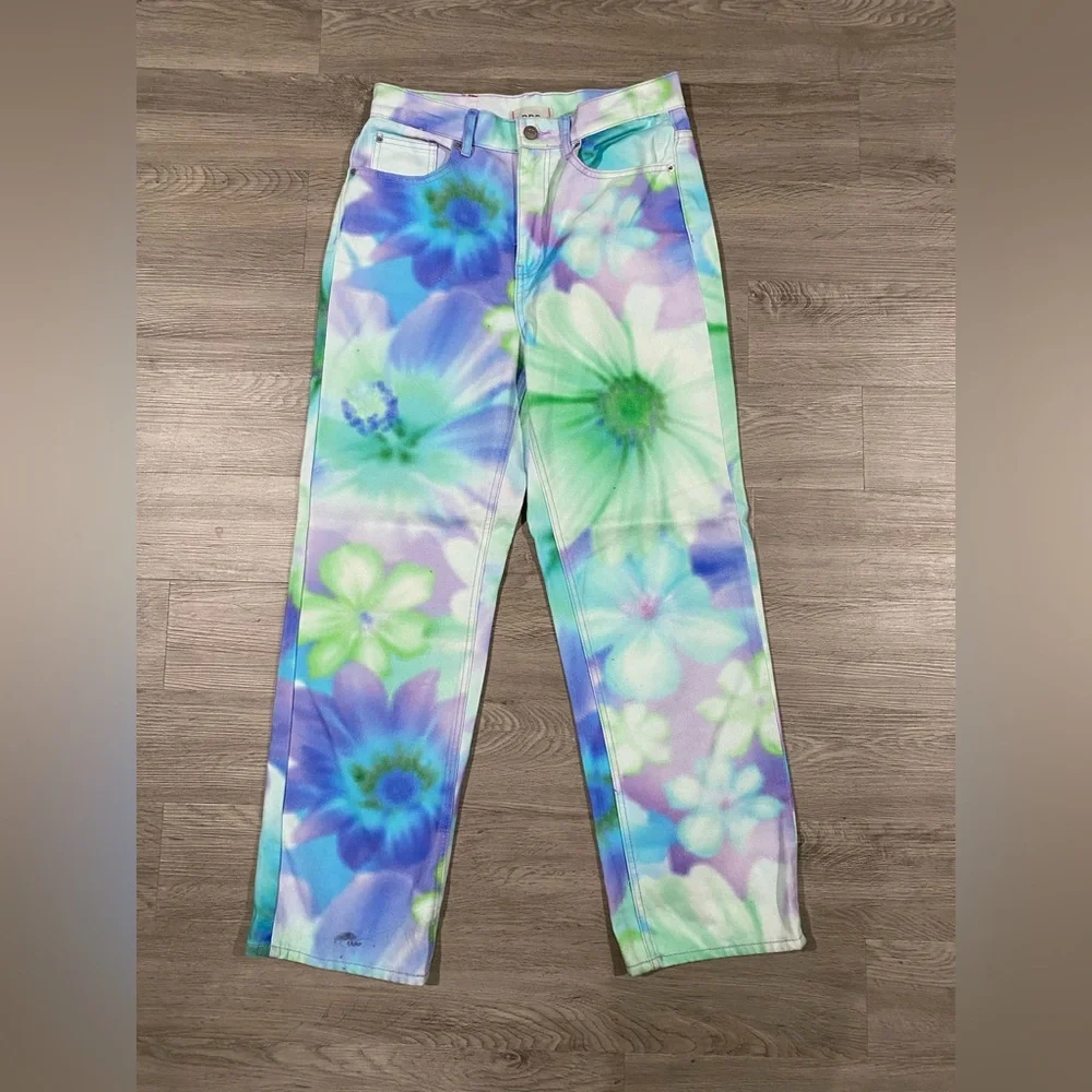 BDG x Urban Outfitters Festival Floral‎ Tie Dye Cowboy Jean High Waist 29